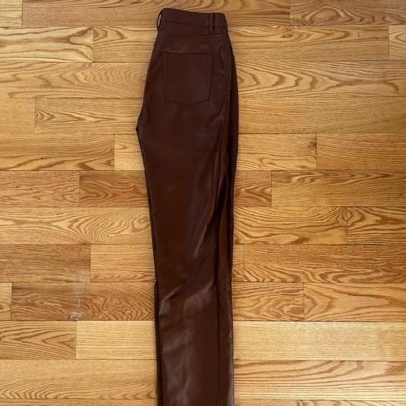 Aritzia Wilfred Leather Melina Pant in Cognac - Picture 5 of 7